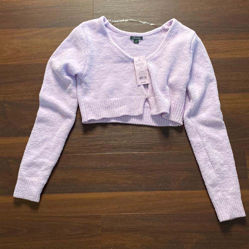 Wild fable, womens, S, light violet, long sleeve crop top, NWT
